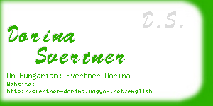 dorina svertner business card